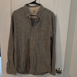 Vans Men's Casual Gray Button-Down Shirt